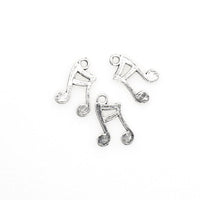 50PCS Music Charms,Antique Silver Tone Double Sided-RS593