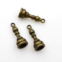 International Chess Charms,Antique Bronze Tone 3D, 6 Styles Available-RS431