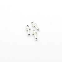 50PCS Little Cross Connector Charms,Antique Silver Tone-RS698