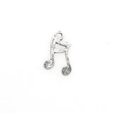 50PCS Music Charms,Antique Silver Tone Double Sided-RS593