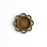 10PCS 14mm Round Cabochon Base Settings,2 Colors Available-B2165