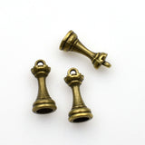 International Chess Charms,Antique Bronze Tone 3D, 6 Styles Available-RS431