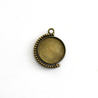 2PCS 20mm-30mm Bronze Round Rotatable double-sided Cabochon Base Settings 3 Sizes Available-B2253