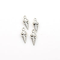 40PCS Cone Charms,Antique Silver Tone 3D-RS521