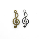 40PCS Music Charms,Treble Pendants,2 Colors Available Double Sided-RS514