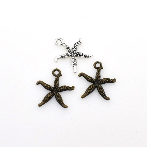 40PCS Starfish Charms,2 Colors Available-RS219