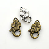 6PCS Flower Lobster Clasp,2 Colors Available-GS009