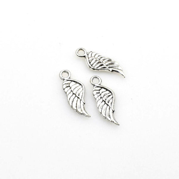 Wholesale! 50PCS Wing Charms,Antique Silver Tone-RS784