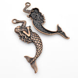 8PCS Big Mermaid Charms 4 Colors Available-RS339