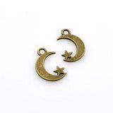 40PCS Moon And Star Charms,2 Colors Available-RS531