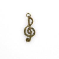 40PCS Music Charms,Treble Pendants,2 Colors Available Double Sided-RS514