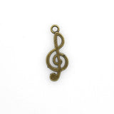 40PCS Music Charms,Treble Pendants,2 Colors Available Double Sided-RS514