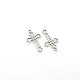 30PCS Cross Charms,Antique Silver Tone-RS909