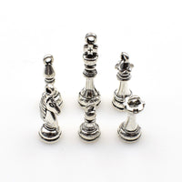 International Chess Charms,Antique Silver Tone 3D, 6 Styles Available-RS431