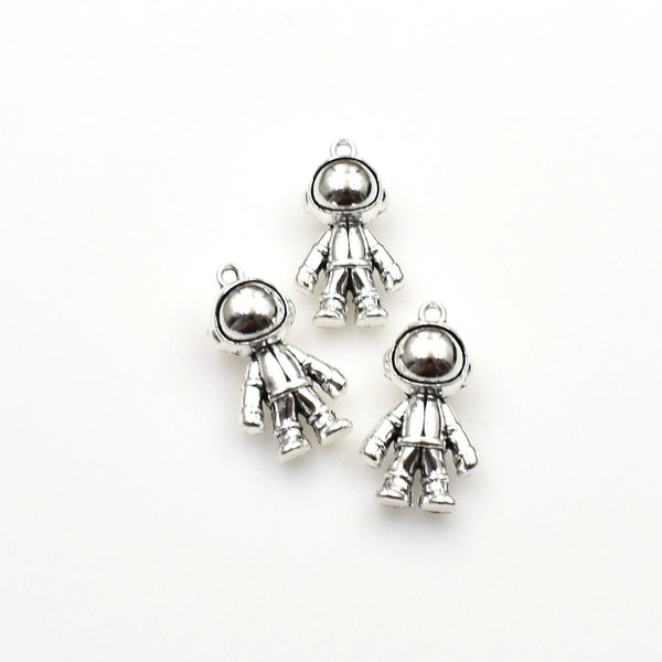 3PCS Astronaut Charms,Antique Silver Tone 3D-RS1166