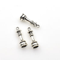 International Chess Charms,Antique Silver Tone 3D, 6 Styles Available-RS431