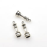 International Chess Charms,Antique Silver Tone 3D, 6 Styles Available-RS431