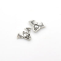 20PCS Wing Skull Charms,Antique Silver Tone-RS410