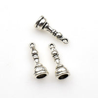 International Chess Charms,Antique Silver Tone 3D, 6 Styles Available-RS431