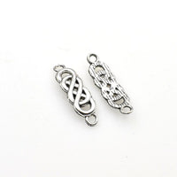 20PCS Double Eight Charms,Antique Silver Tone-RS425