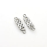 20PCS Double Eight Charms,Antique Silver Tone-RS425