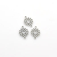 25PCS Hexagram Connector Charms,Antique Silver Tone Double Sided-RS988