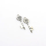 20PCS Key Charms,Antique Silver Tone-RS058