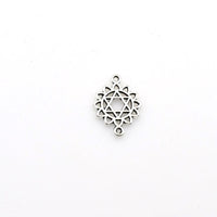 25PCS Hexagram Connector Charms,Antique Silver Tone Double Sided-RS988