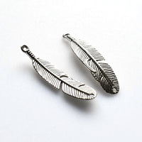 10PCS Bending Feather Charms,2 Colors Available-RS027