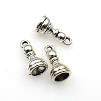 International Chess Charms,Antique Silver Tone 3D, 6 Styles Available-RS431