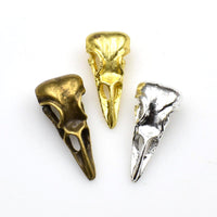 6PCS Bird Skull Charms,3 Colors Available 3D-RS900