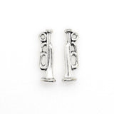 25PCS Trumpet Charms,Antique Silver Tone 3D-RS559