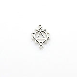 25PCS Triangle Connector Charms,Antique Silver Tone Double Sided-RS1088