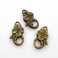 6PCS Flower Lobster Clasp,2 Colors Available-GS009