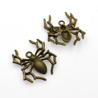 6PCS Big Spider Charms,2 Colors Available-RS880