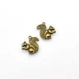 10PCS Squirrel Charms,2 Colors Available Double Sided-RS561