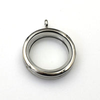 1PCS Round Floating locket Pendant,3 Colors Availabe-TS006S