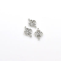 25PCS Geometry Connector Charms,Antique Silver Tone Double Sided-RS1089