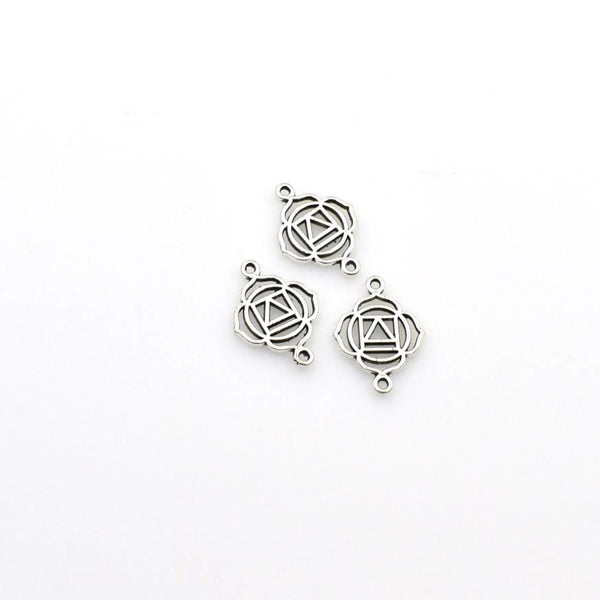 25PCS Geometry Connector Charms,Antique Silver Tone Double Sided-RS1089