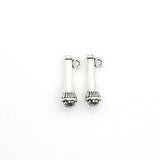 15PCS Microphone Charms,Antique Silver Tone 3D Pendants-RS606