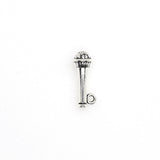 15PCS Microphone Charms,Antique Silver Tone 3D Pendants-RS606