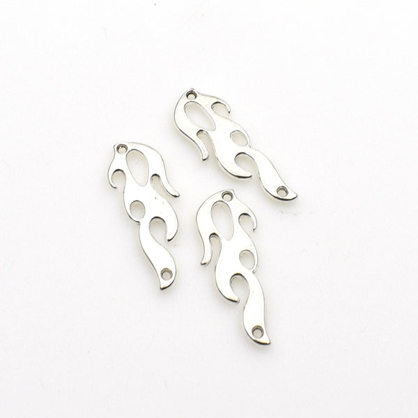 20PCS Little Fire Charms,Antique Silver Tone Double Sided-RS1266