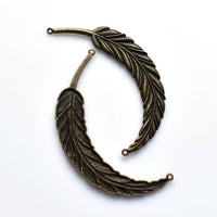 2PCS Large Feather Charms,2 Colors Available-RS028