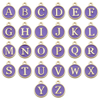 A set of letters,Double Sided Enamel Charms,8 Colors Available-RS1213