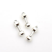 20PCS Barbell Charms,Antique Silver Tone 3D-RS509