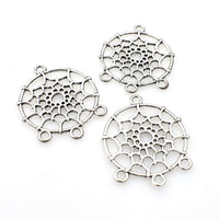 15PCS Circular Mesh Connector Charms,3 Colors Available-RS790