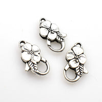 6PCS Flower Lobster Clasp,2 Colors Available-GS009