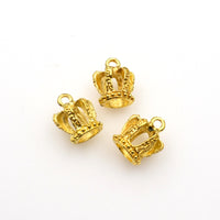 10PCS Crown Charms,4 Colors Available 3D-RS148