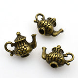 15PCS Teapot Charms,2 Colors Available,3D-RS1072