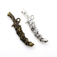 6PCS Dragon Sword Charms,Double Sided 2 Colors Available-RS981